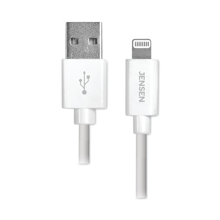 JENSEN Lightning to USB Cable, 10 ft, White JAH7510V